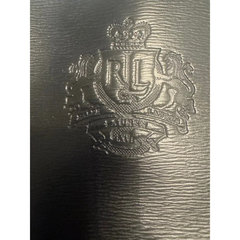 Ralph Lauren Black‎ Metallic Tote Bag Purse Handbag RLL Crest